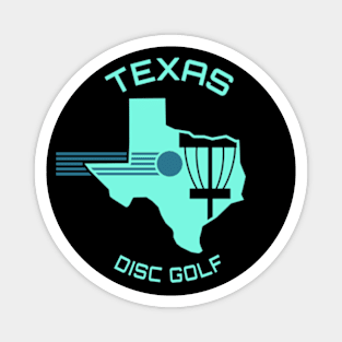 Texas Disc Golf - State Shape Light Green Magnet